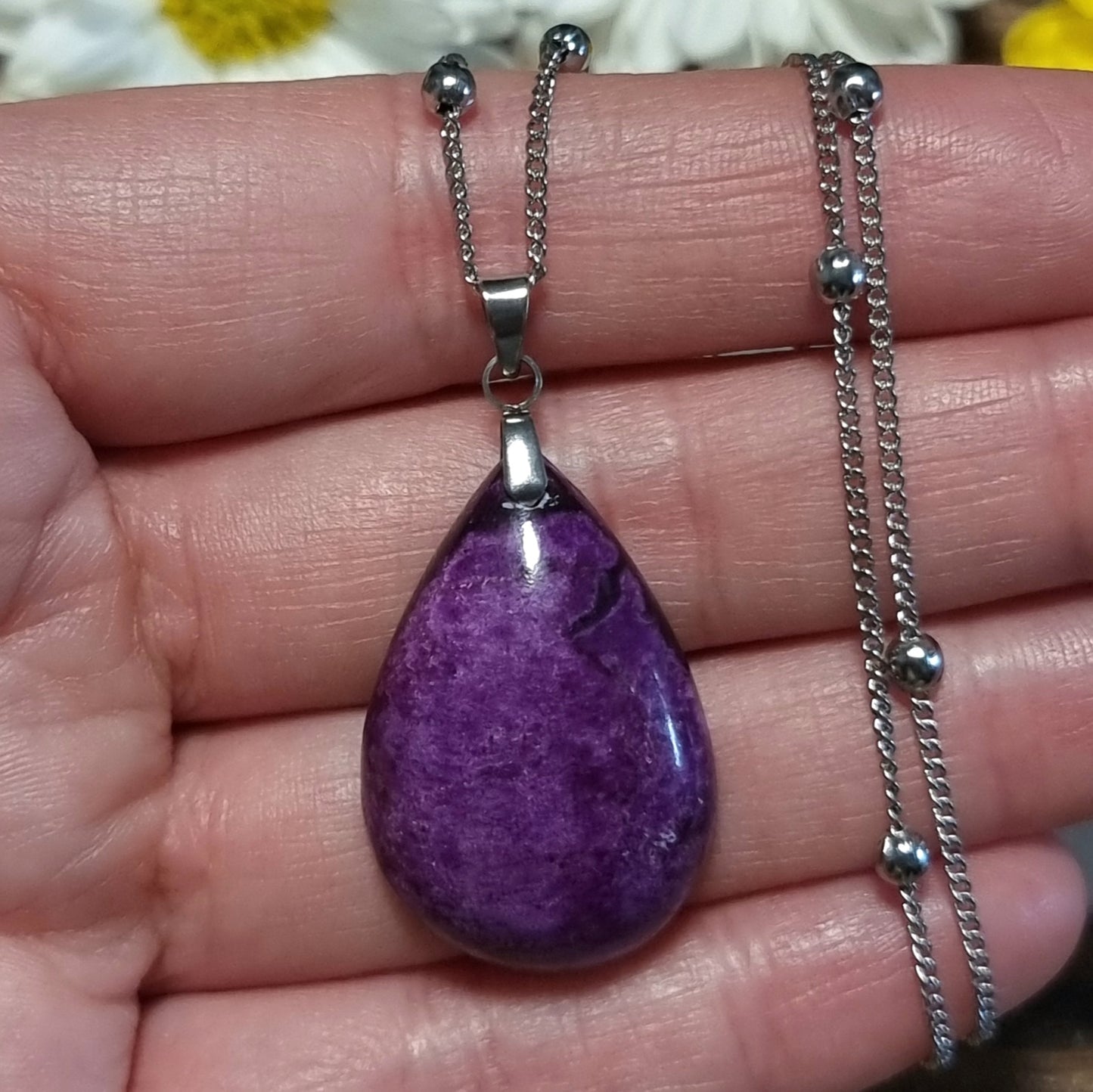 Collar Acero Quirúrgico Piedra Stichtita Alta Calidad #2