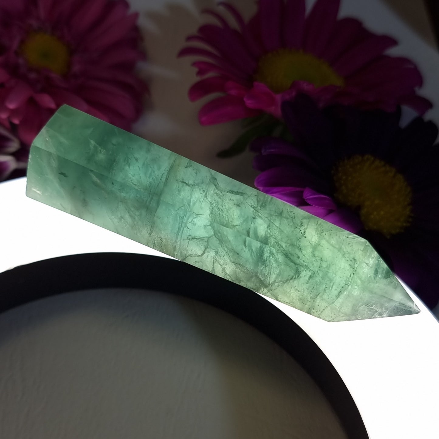 Obelisco Piedra Fluorita Verde