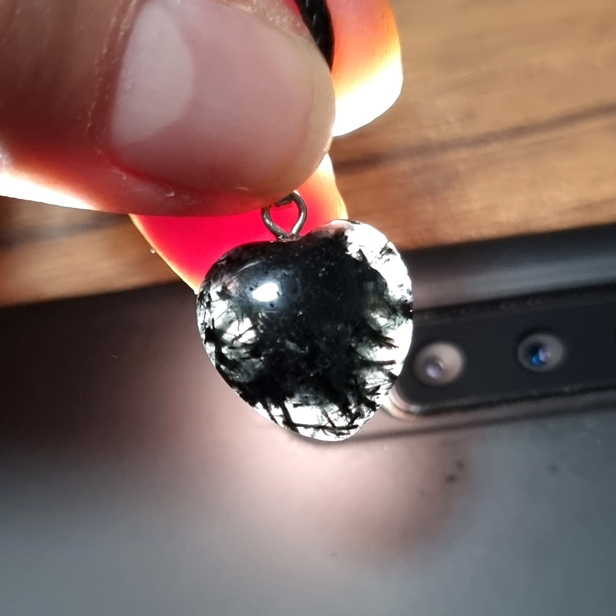 Collar Corazón Cuarzo Turmalinado