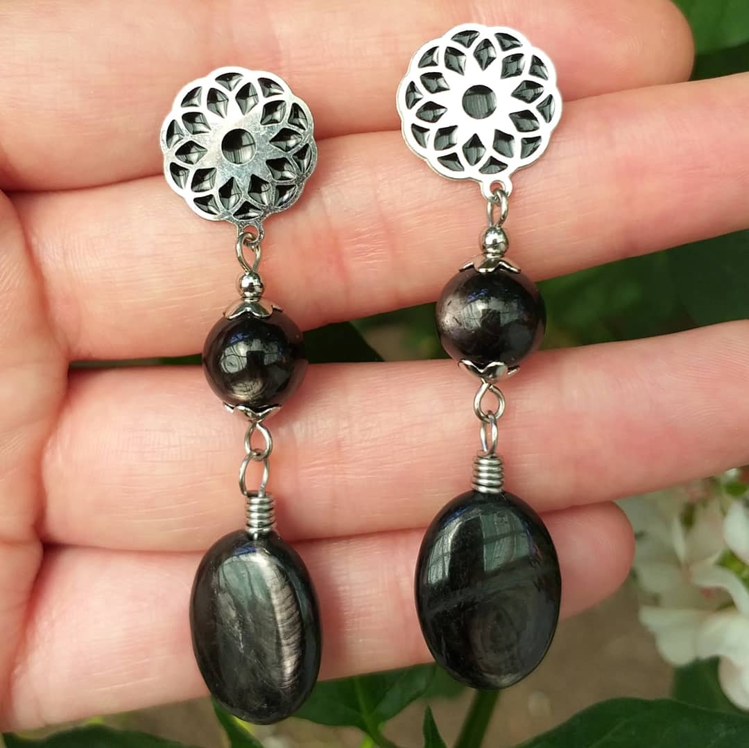 Aros Acero Quirúrgico Piedra Hiperstena