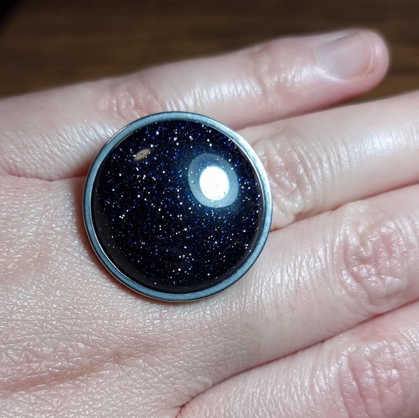 Anillo Acero Quirúrgico Lluvia de Estrellas