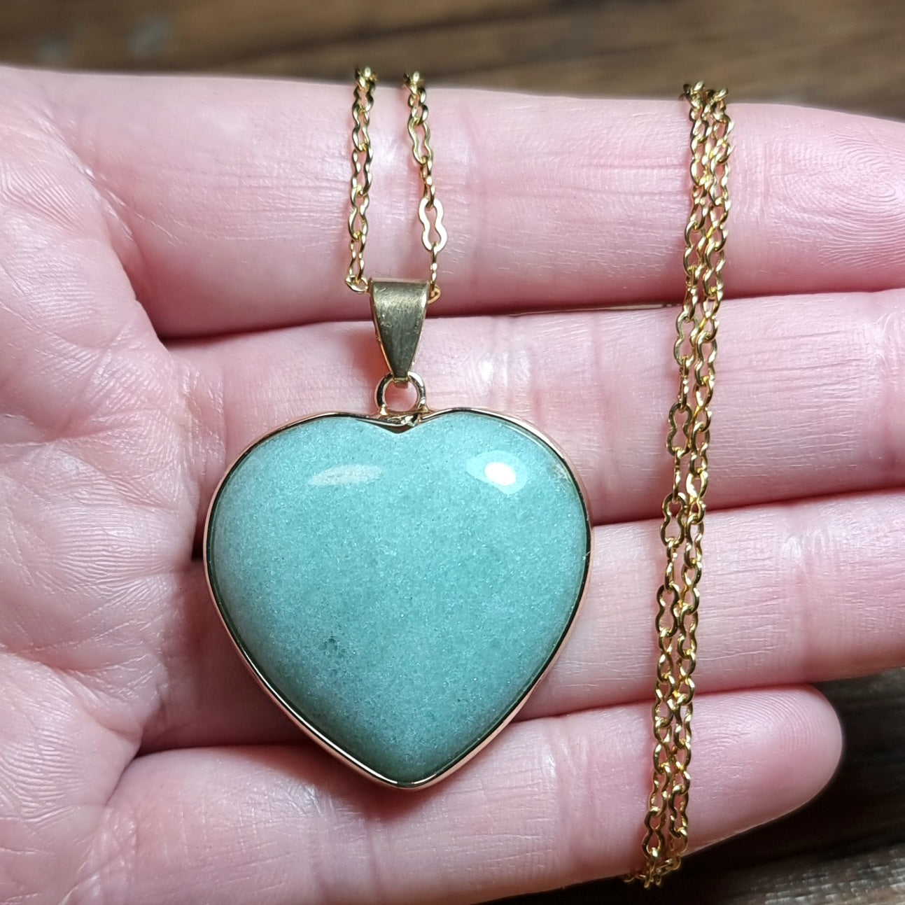 Collar Corazón Piedra Aventurina