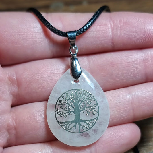 Collar Árbol de la Vida Cuarzo Cristal