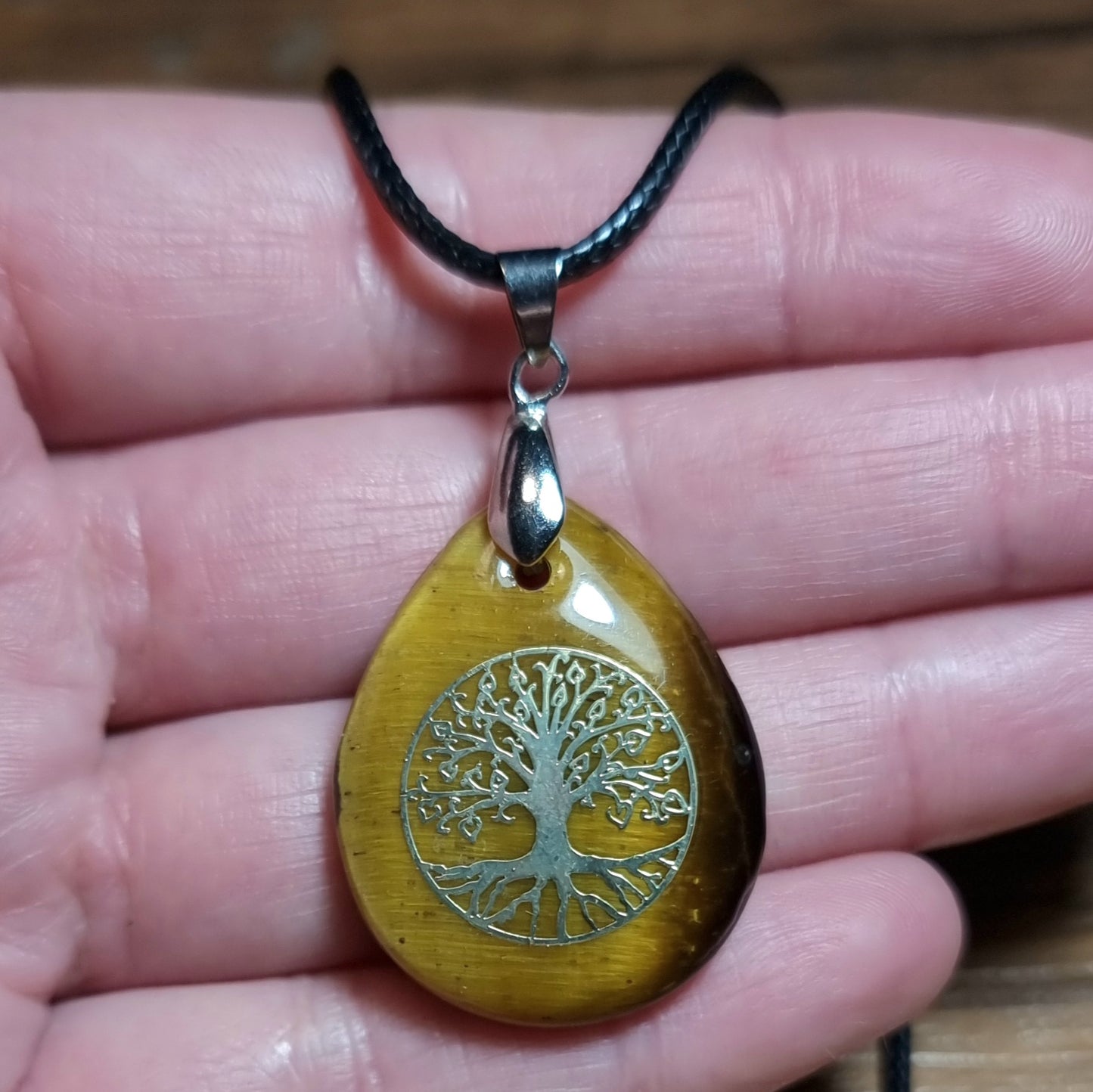 Collar Árbol de la Vida Piedra Ojo de Tigre